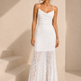 Vestido Celeste Branco