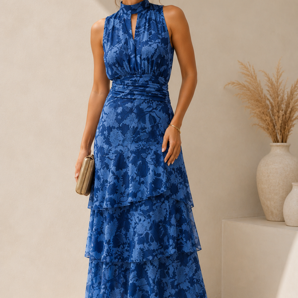 Vestido Flora Azul