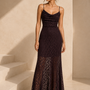Vestido Celeste Castanho